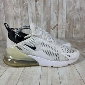 Nike Air Max 270 AH8050-100 White Black Sneakers Athletic Shoes Mens Size 8